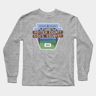 Potter County Sign Pennsylvania Long Sleeve T-Shirt